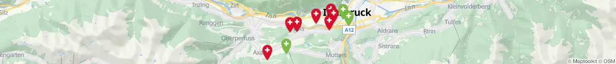 Map view for Pharmacies emergency services nearby Völs (Innsbruck  (Land), Tirol)